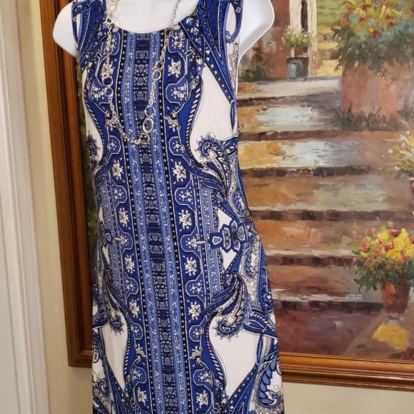 INC sleeveless Dress, Knee Length, gorgeous patten - Picture 5 of 9